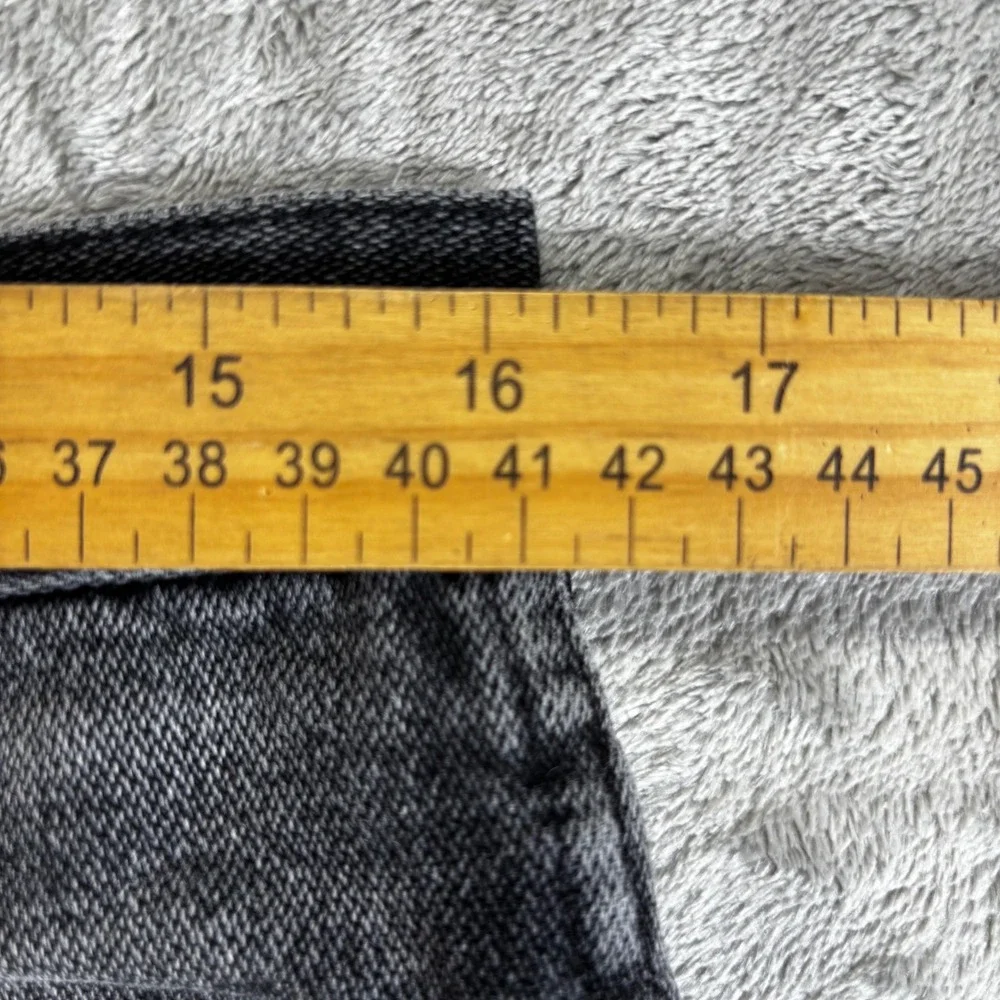 Wrangler 936WBK Jeans Mens 33x30 Black Good Distressed Cowboy Cut Slim Fit